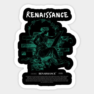 renaissance sender green white Sticker